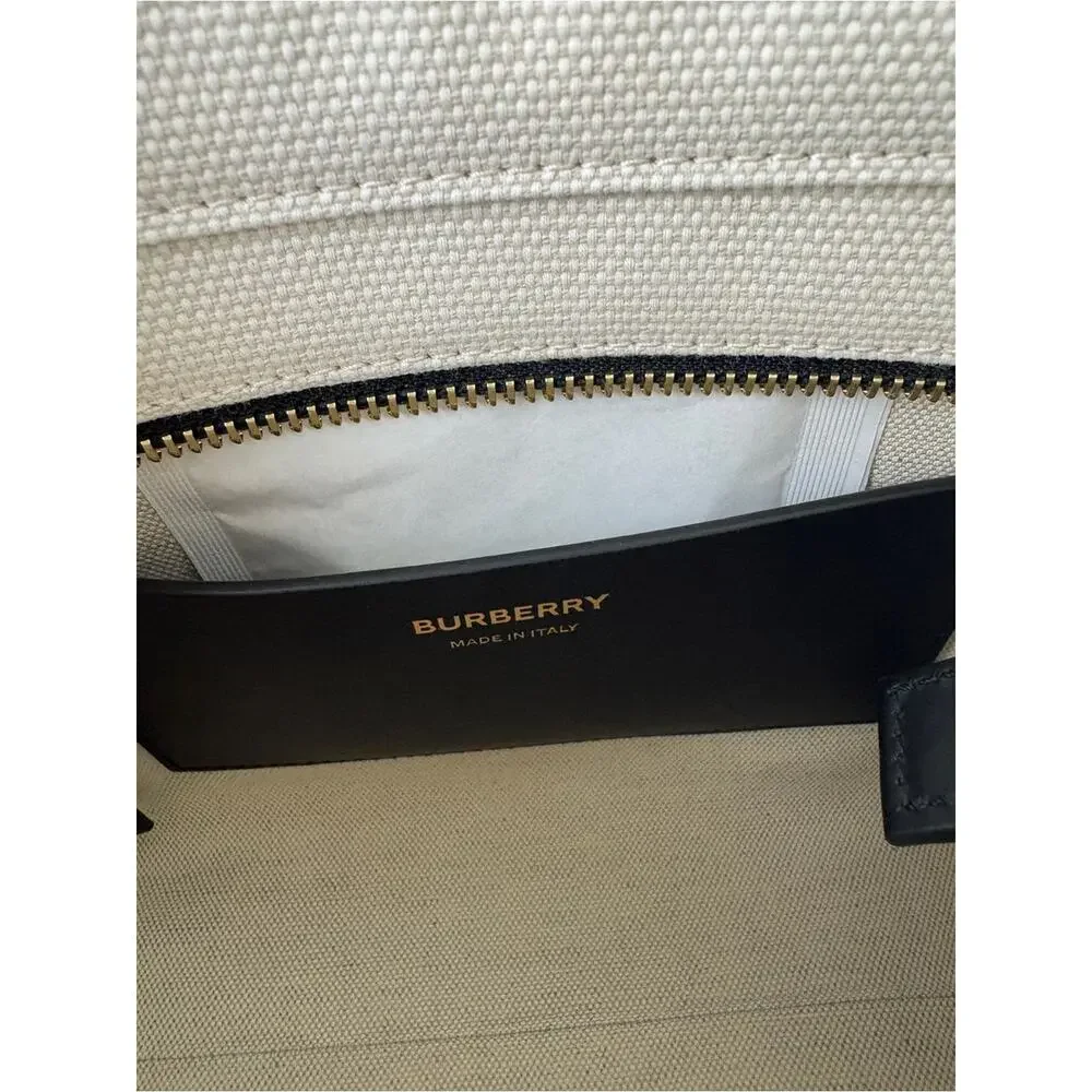 Burberry Striped Canvas Tote crossbody Bag